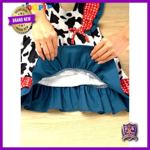 Toddler Tutu Dress Sleeveless Princess Party Gingham Ruffle Vintage Boho